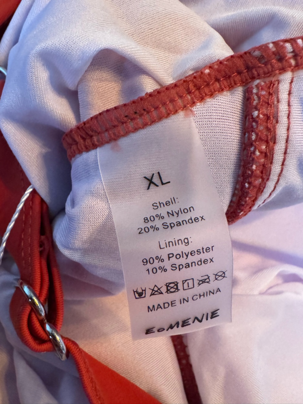 EoMENIE orange One-Piece  Swimsuit NWT XL - Picture 6 of 7